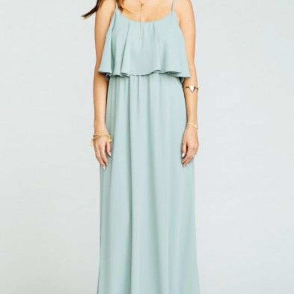 Show Me Your Mumu cold shoulder bridesmaid dress